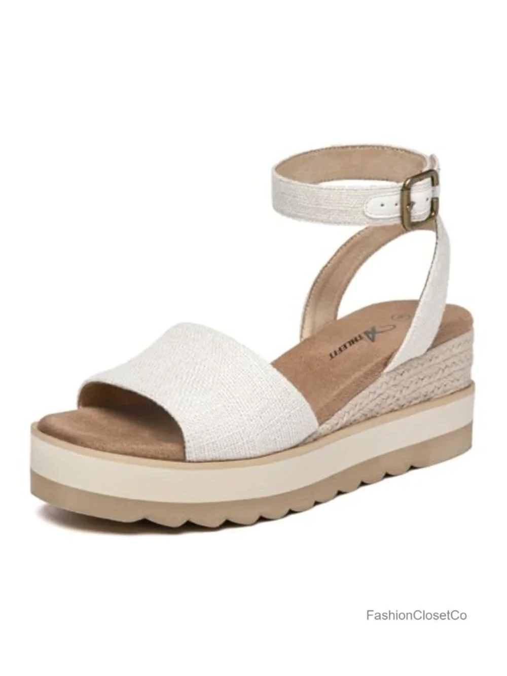 Women's Platform Espadrille Wedge Sandals with Ankle Strap